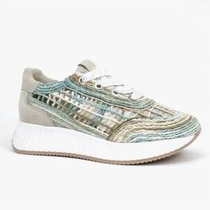 NEW SOFTWAVES women's alamea lace-up sneaker in beige multi